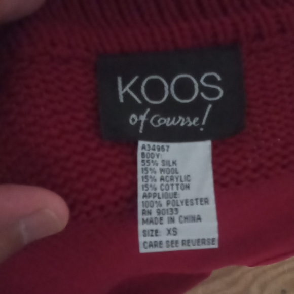 Koos of course cardigan sweeter jacket (Xs )silk wool floral embroidery art - Picture 5 of 8